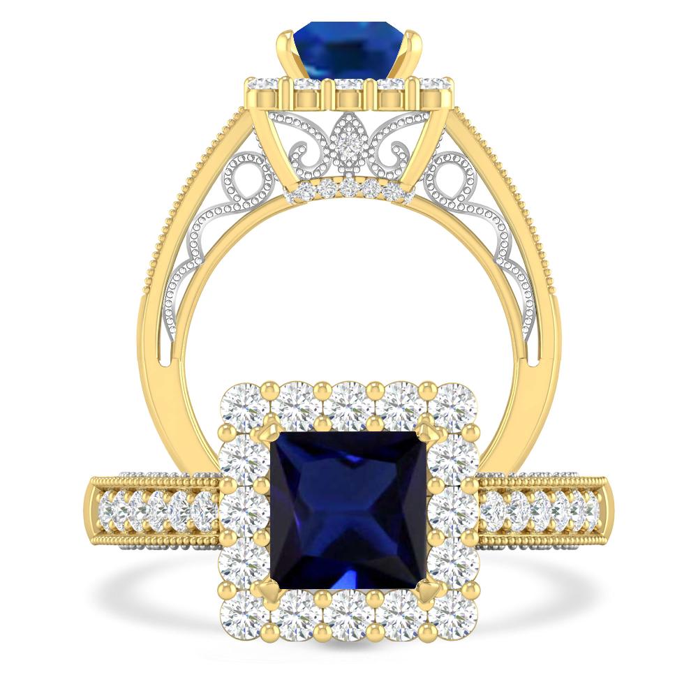 Yellow Gold - Sapphire