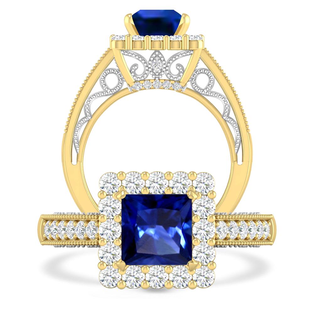 Yellow Gold - Sapphire