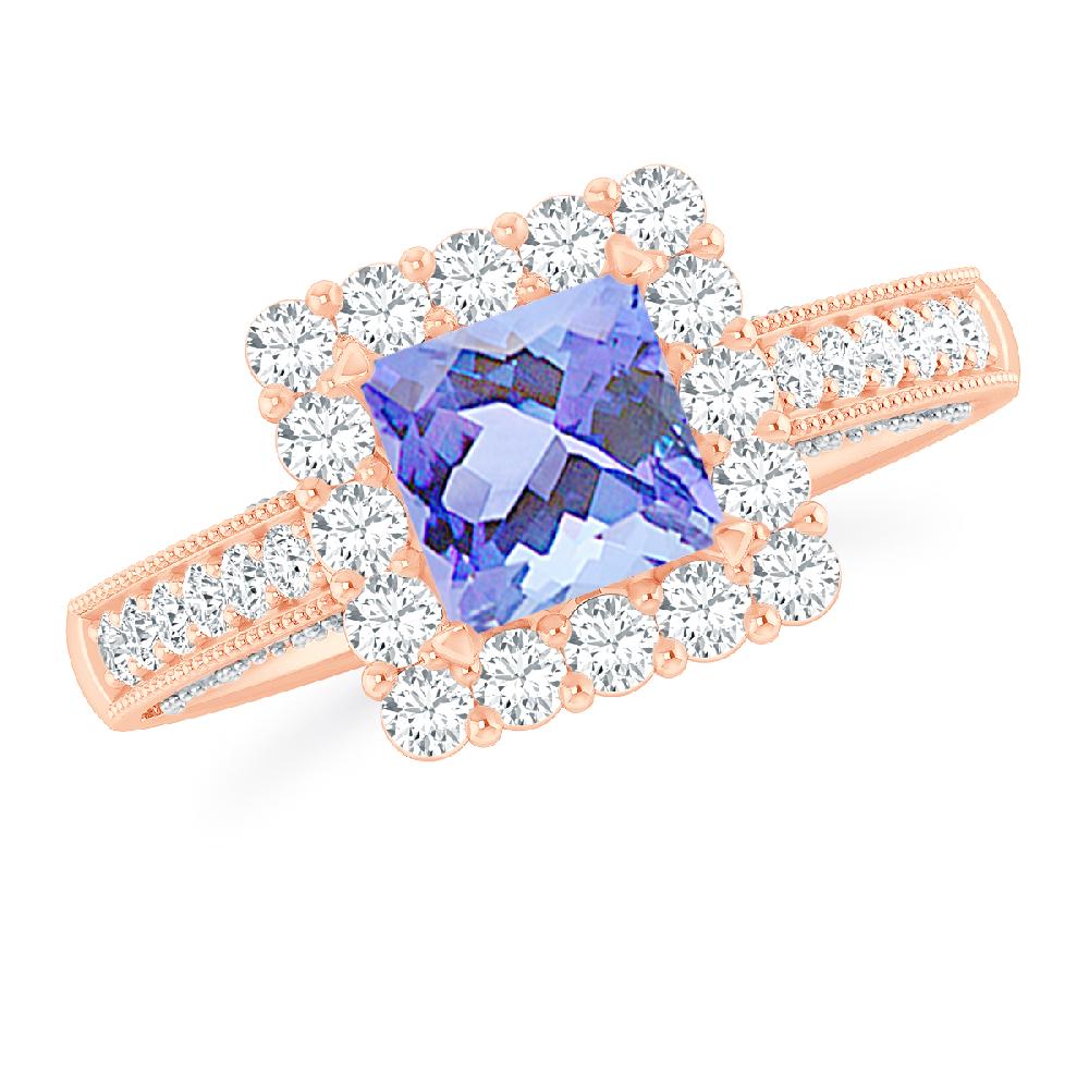 Rose Gold - Tanzanite