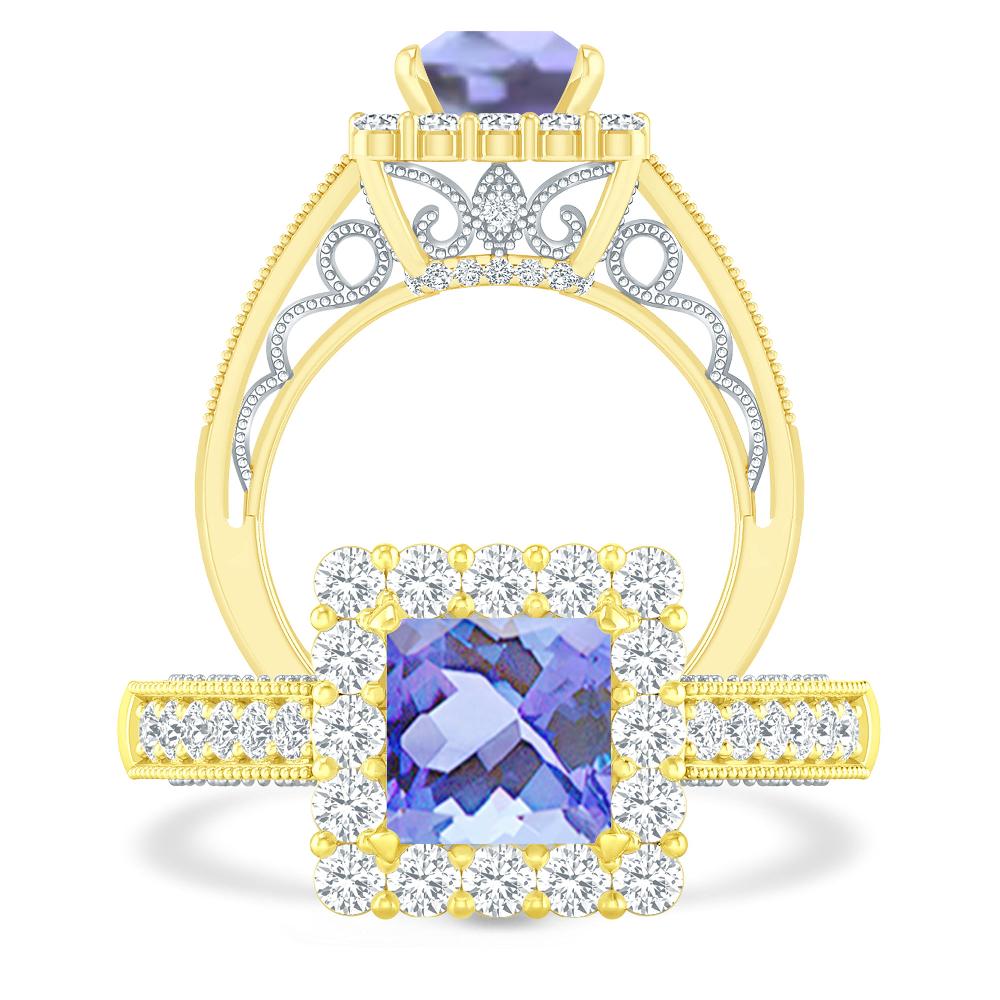 Yellow Gold - Tanzanite