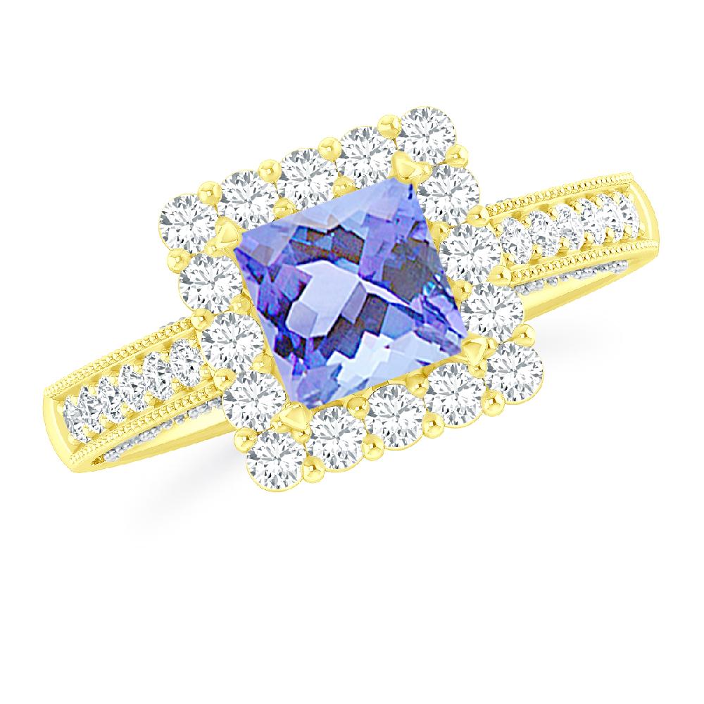 Yellow Gold - Tanzanite