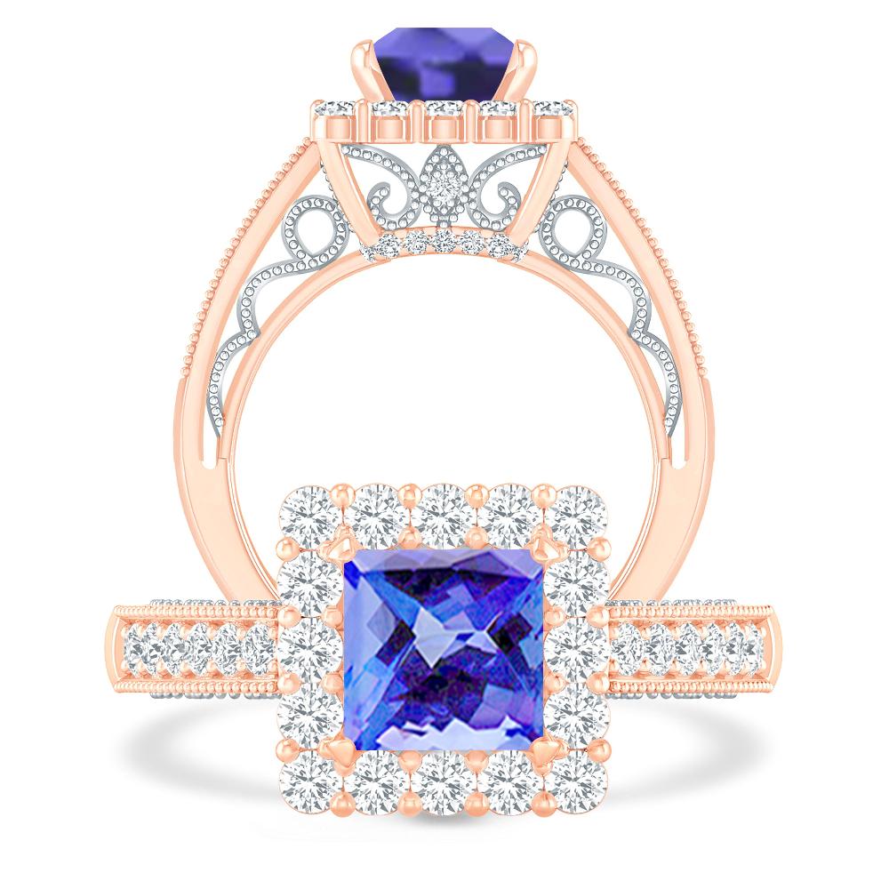 Rose Gold - Tanzanite