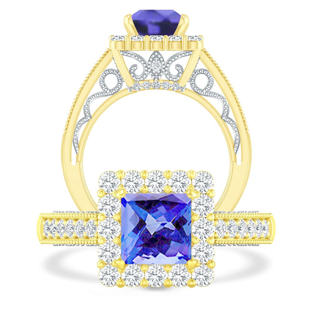 Yellow Gold - Tanzanite