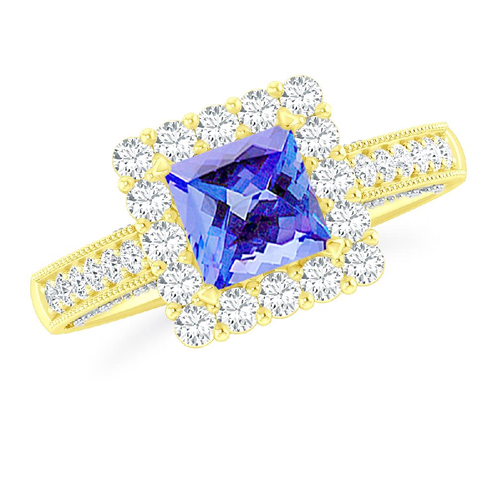 Yellow Gold - Tanzanite