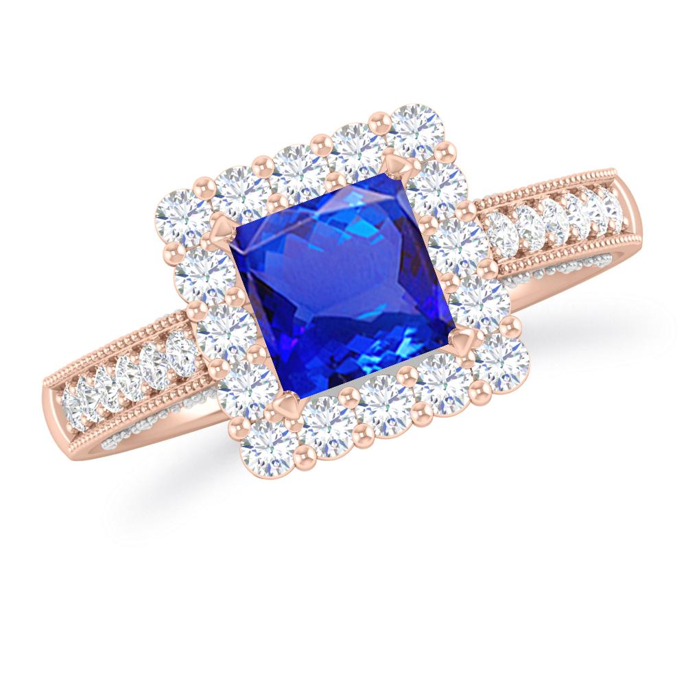 Rose Gold/White Gold - Tanzanite