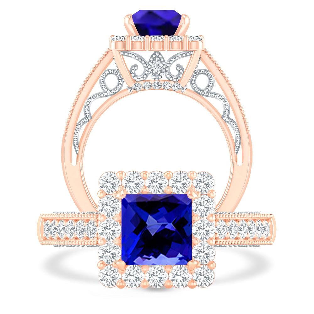 Rose Gold - Tanzanite