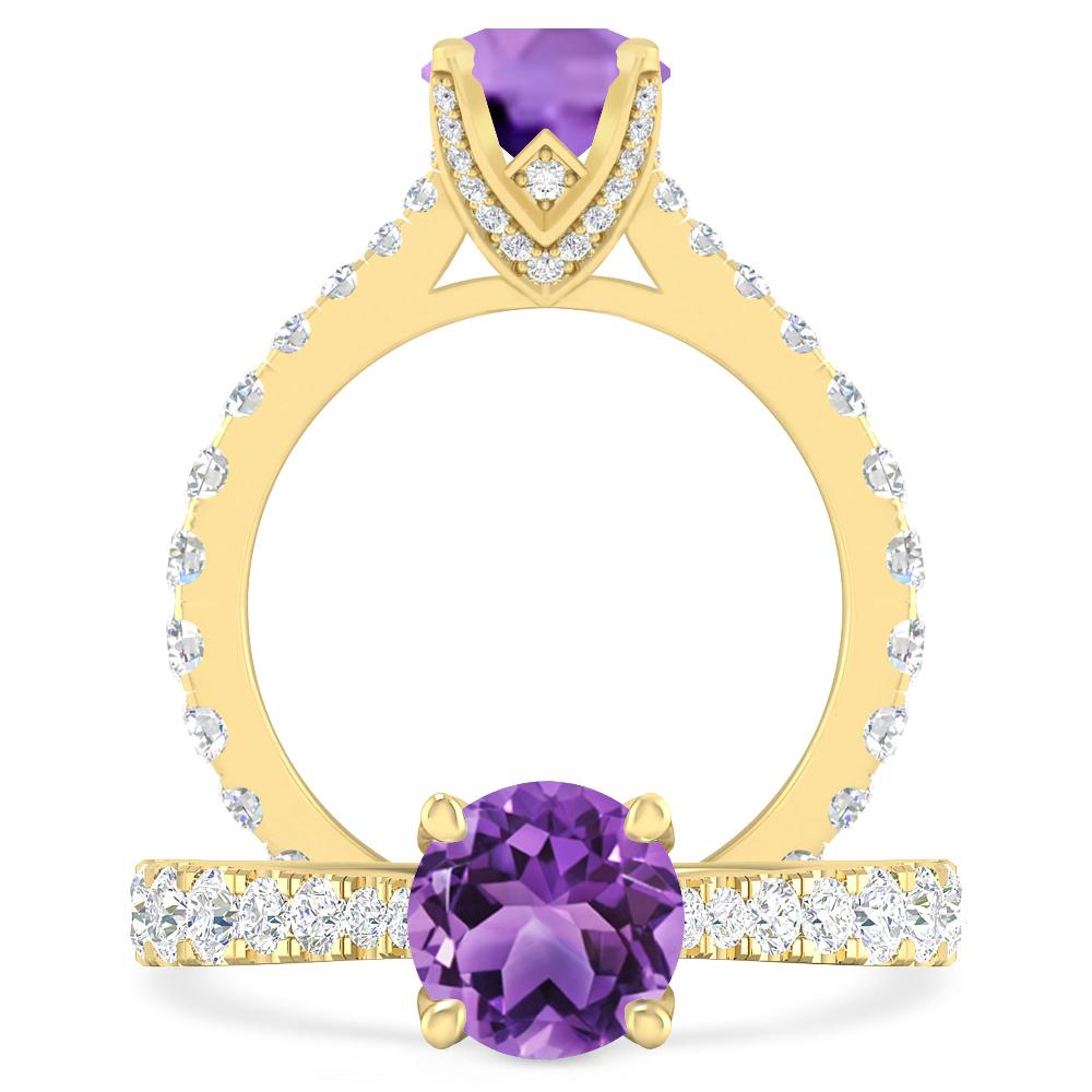 Yellow Gold - Amethyst