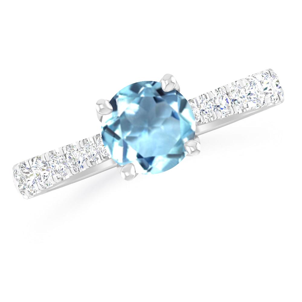 White Gold - Aquamarine