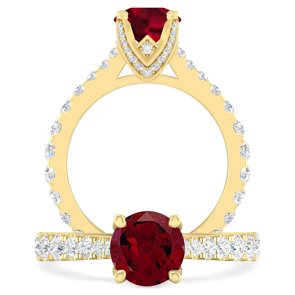 Yellow Gold - Garnet