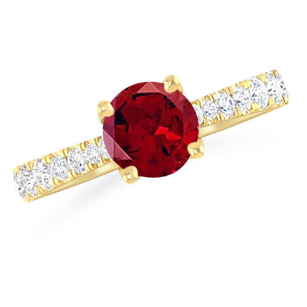 Yellow Gold - Garnet