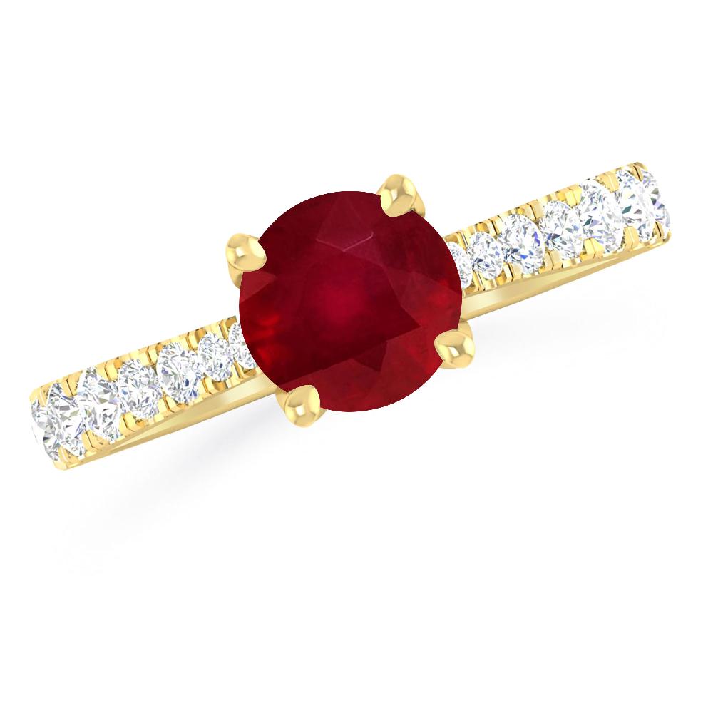 Yellow Gold - Ruby