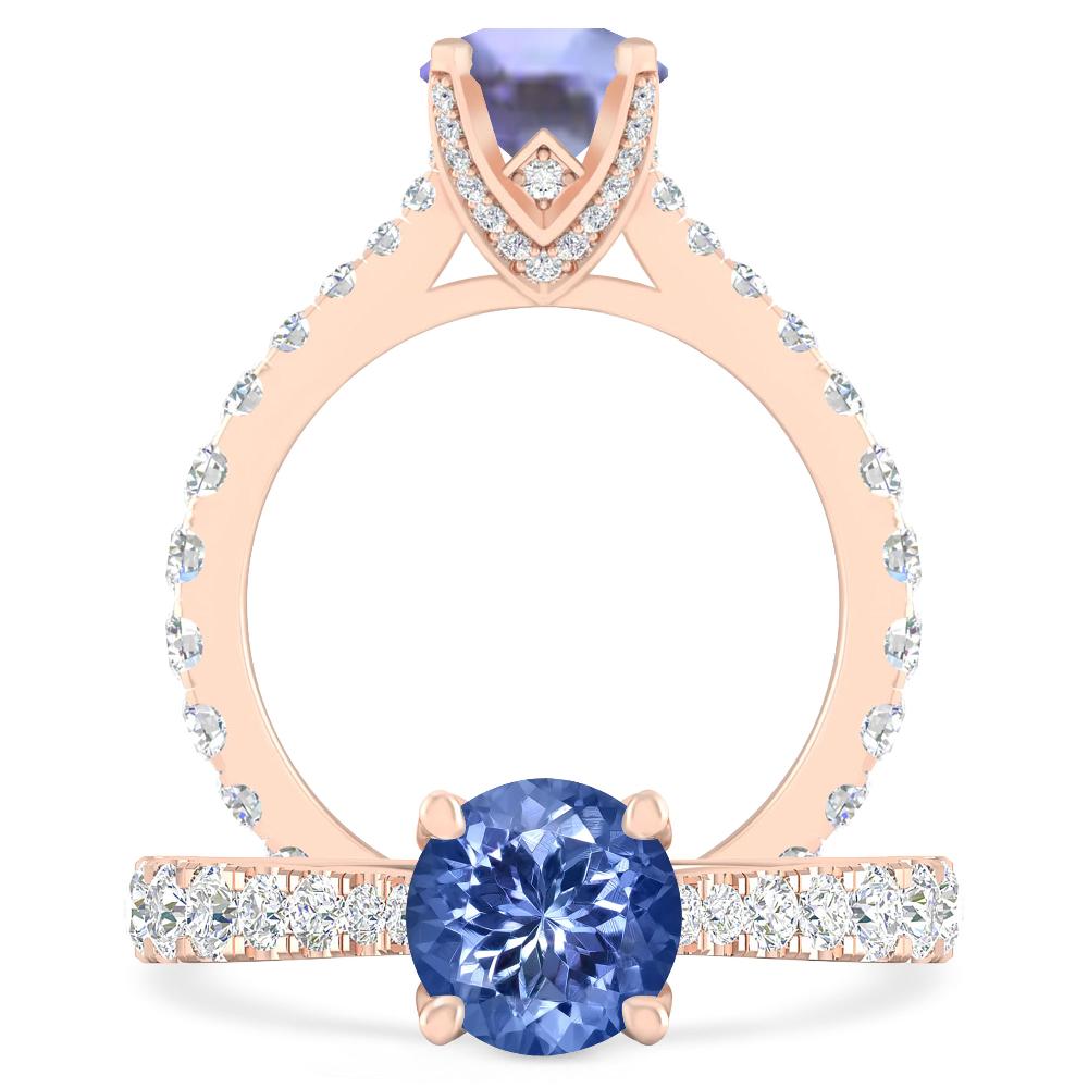 Rose Gold - Tanzanite