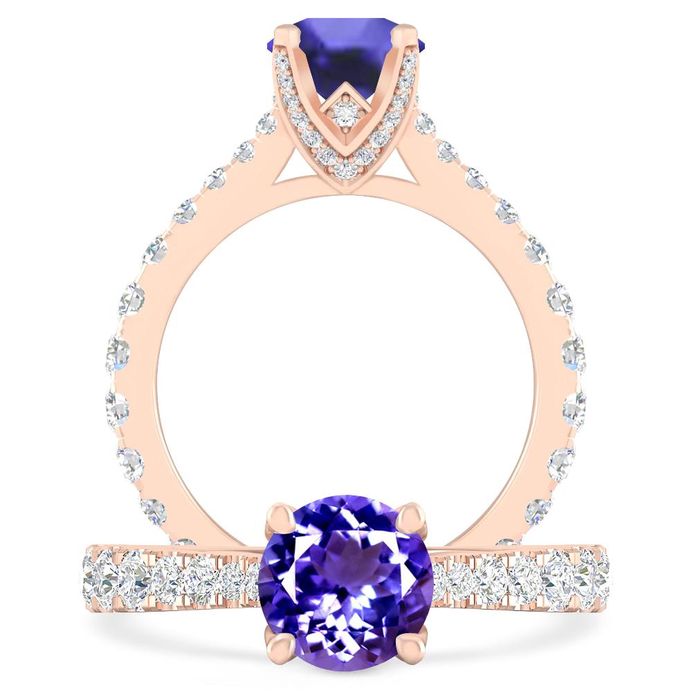 Rose Gold - Tanzanite