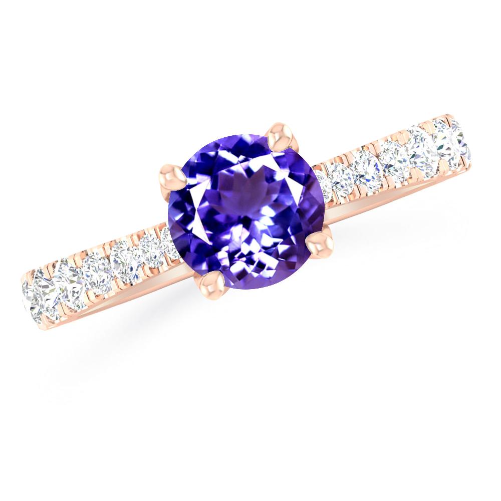 Rose Gold - Tanzanite