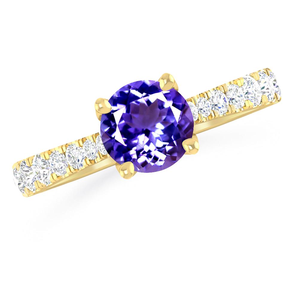 Yellow Gold - Tanzanite