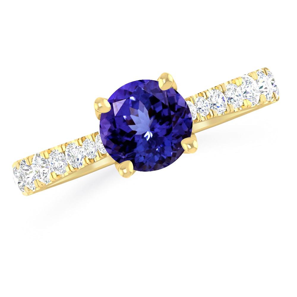 Yellow Gold - Tanzanite