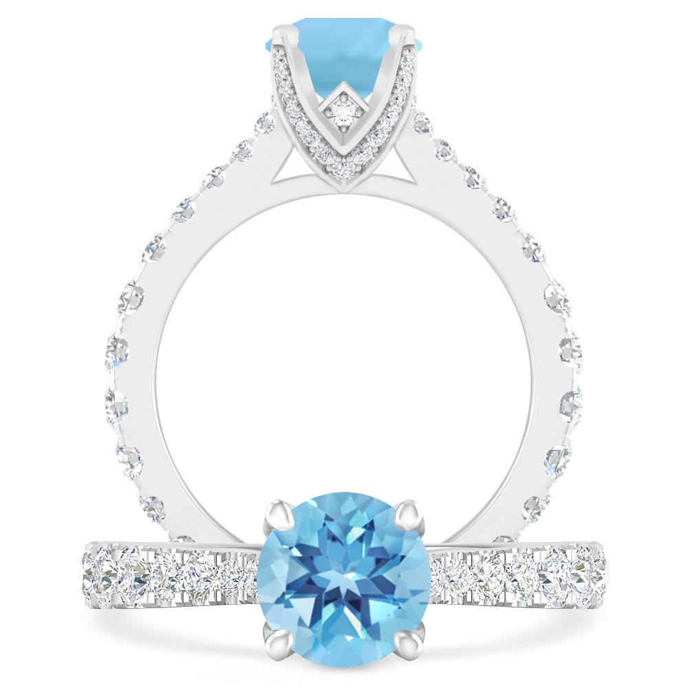 White Gold - Blue Topaz