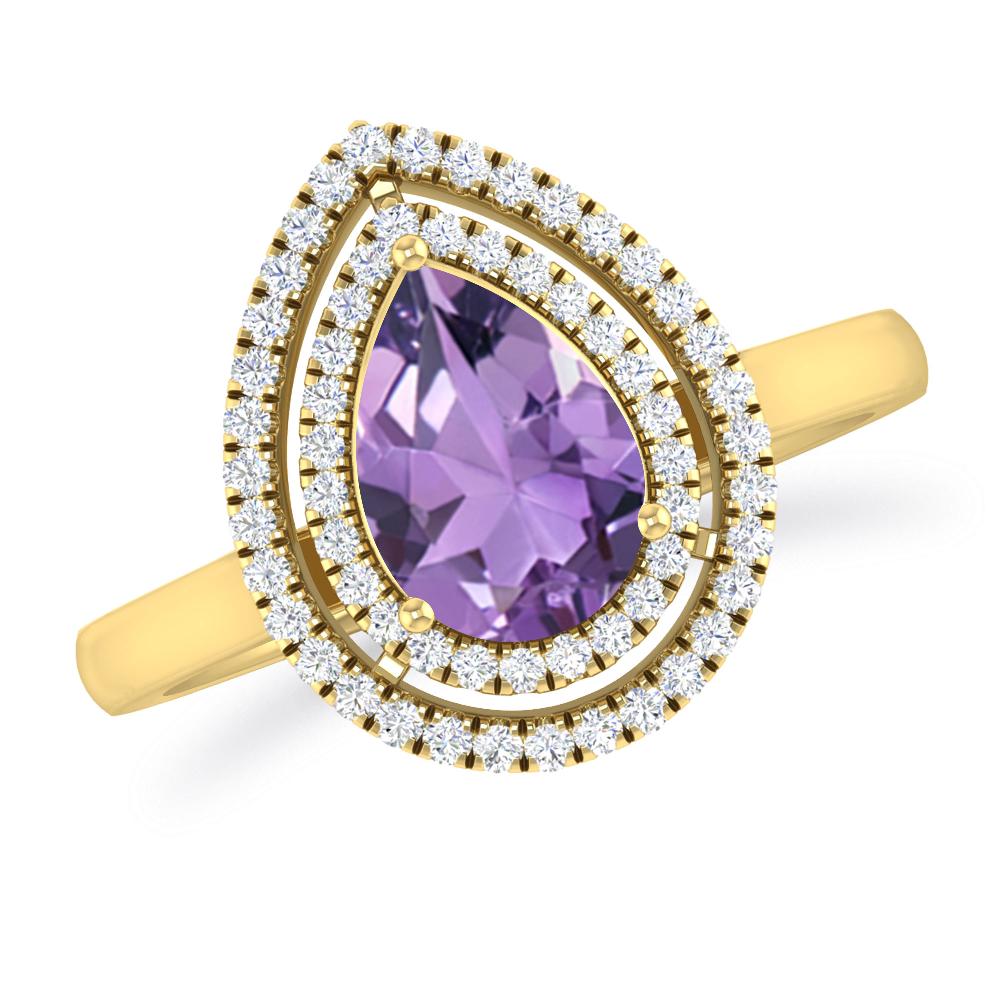 Yellow Gold - Amethyst