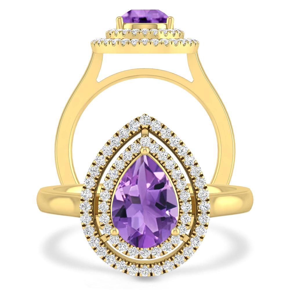 Yellow Gold - Amethyst