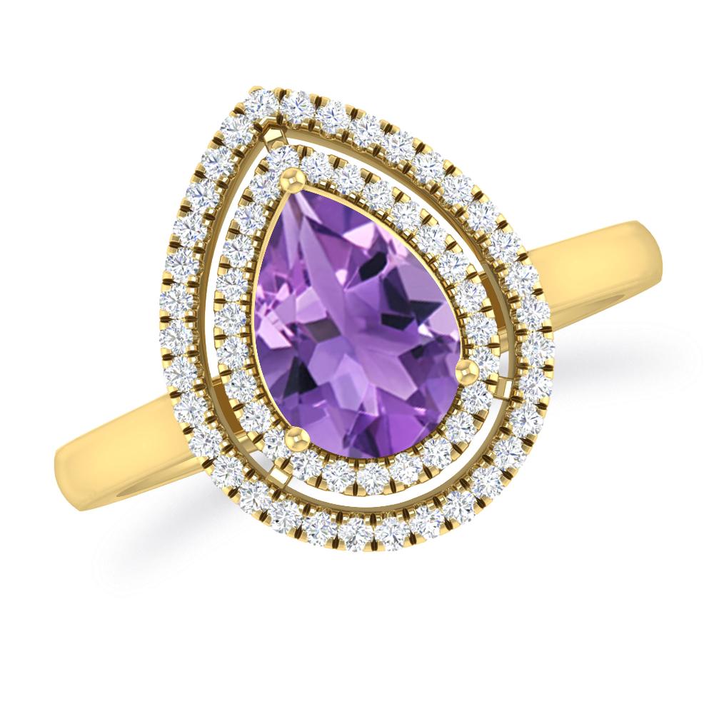 Yellow Gold - Amethyst