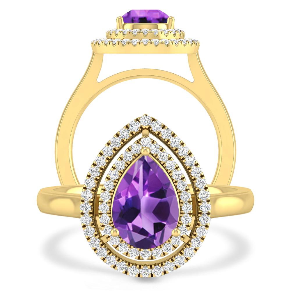 Yellow Gold - Amethyst