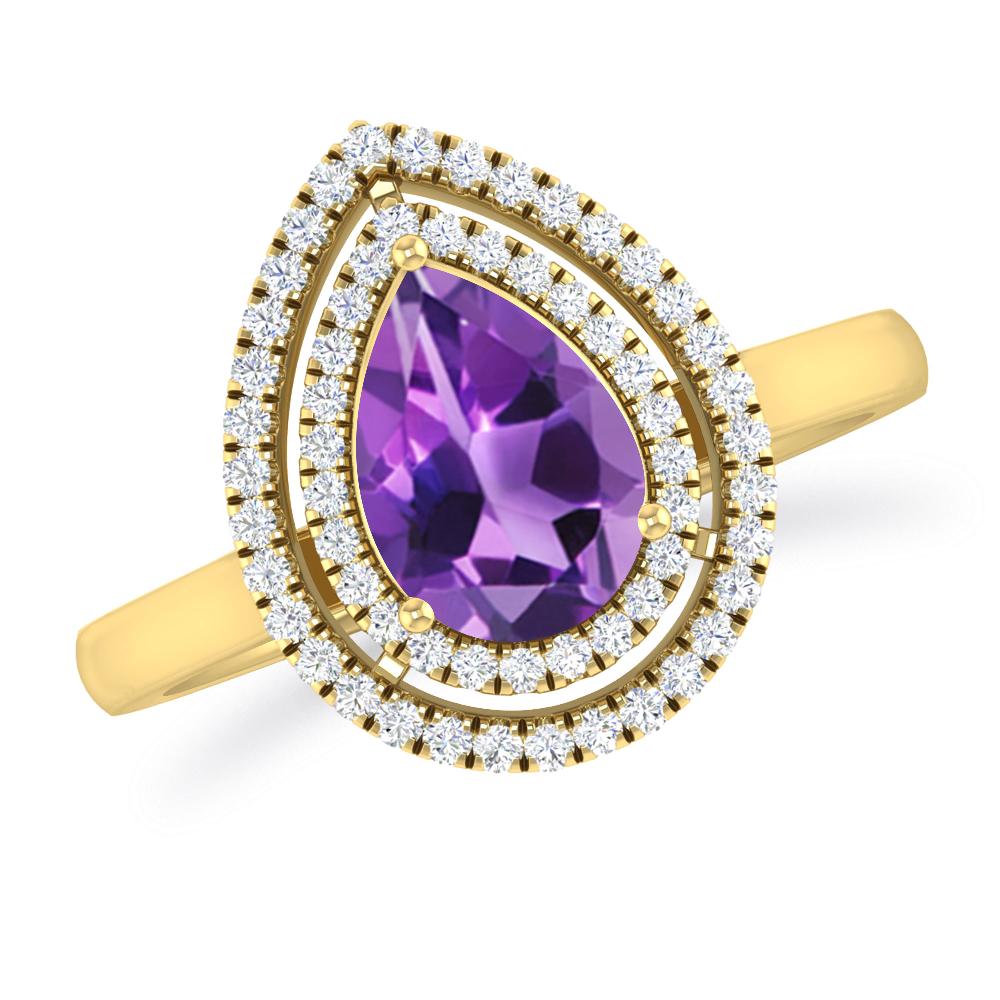 Yellow Gold - Amethyst