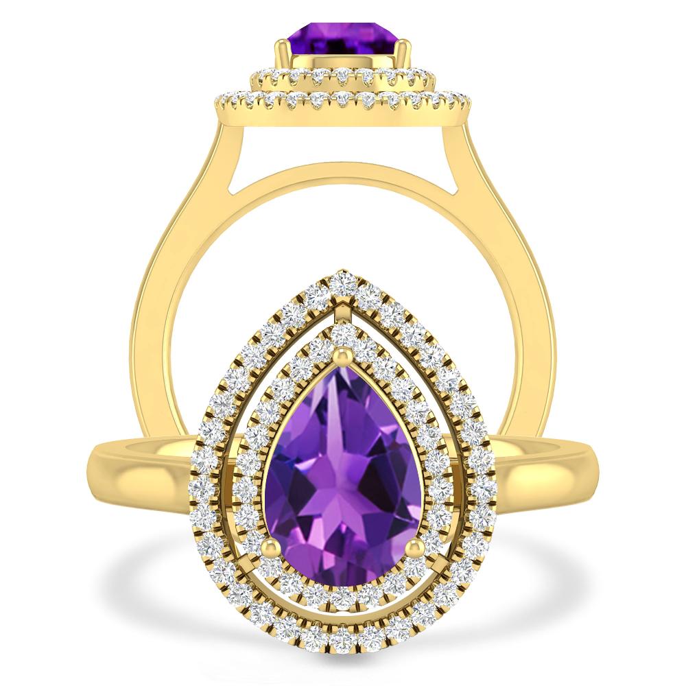 Yellow Gold - Amethyst