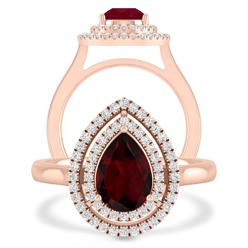 Rose Gold - Garnet