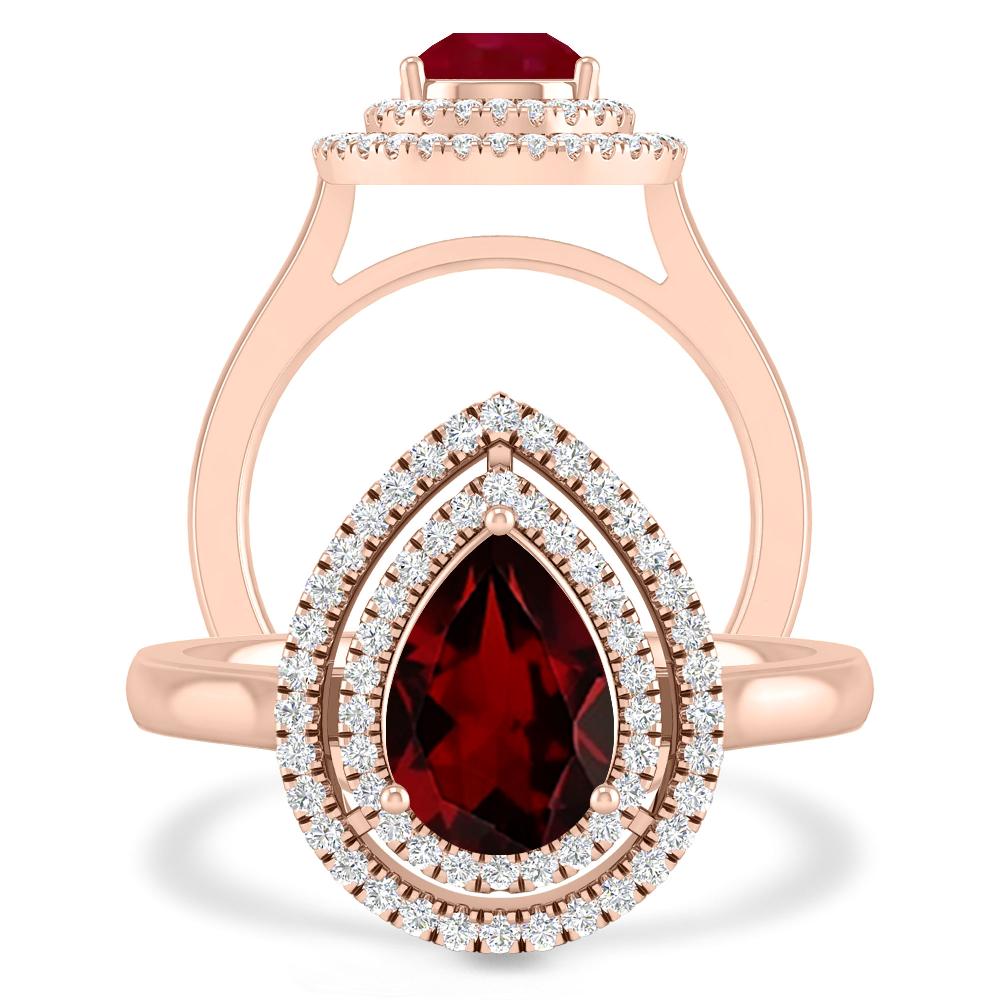 Rose Gold - Garnet