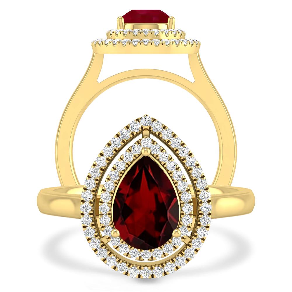 Yellow Gold - Garnet