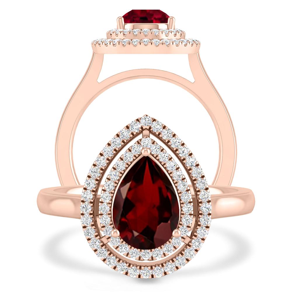 Rose Gold - Garnet