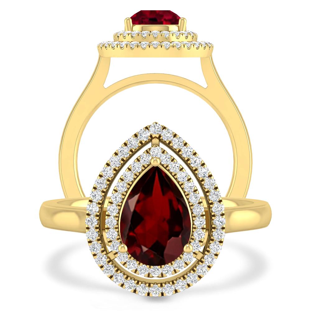 Yellow Gold - Garnet