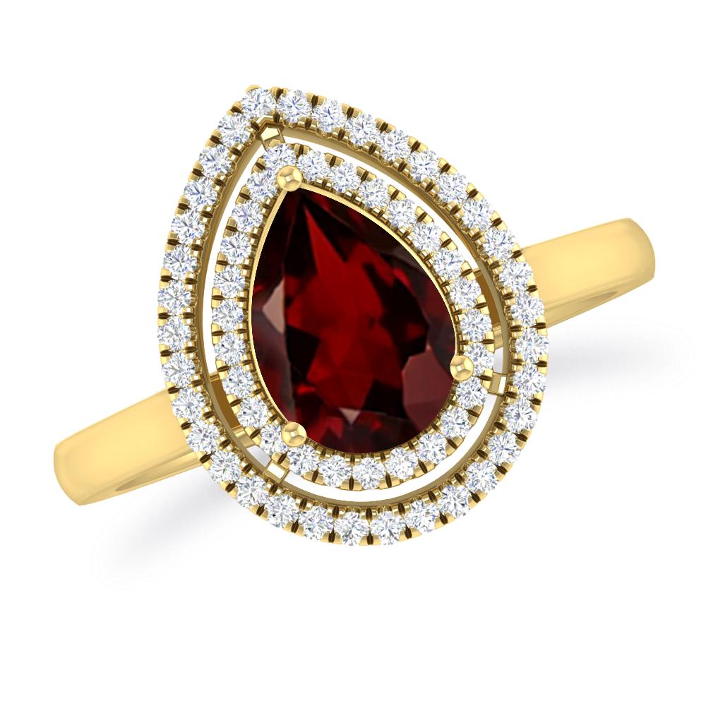 Yellow Gold - Garnet