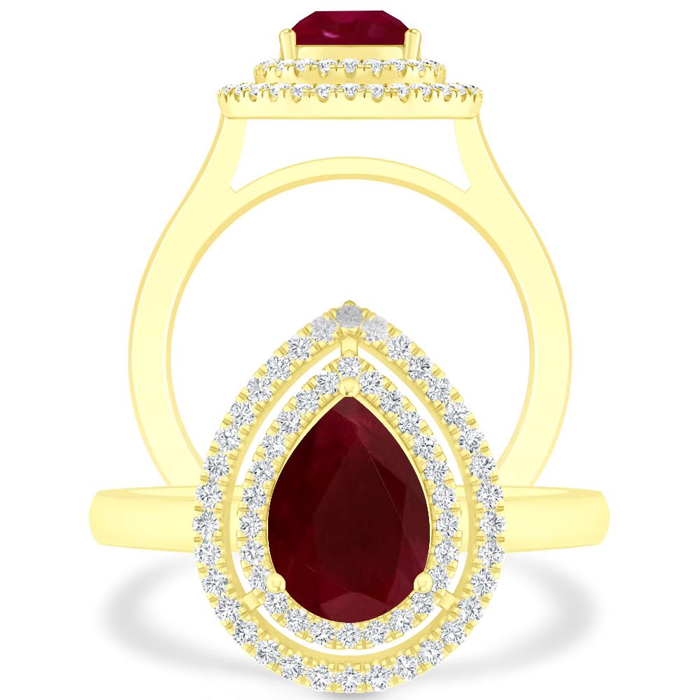 Yellow Gold - Ruby