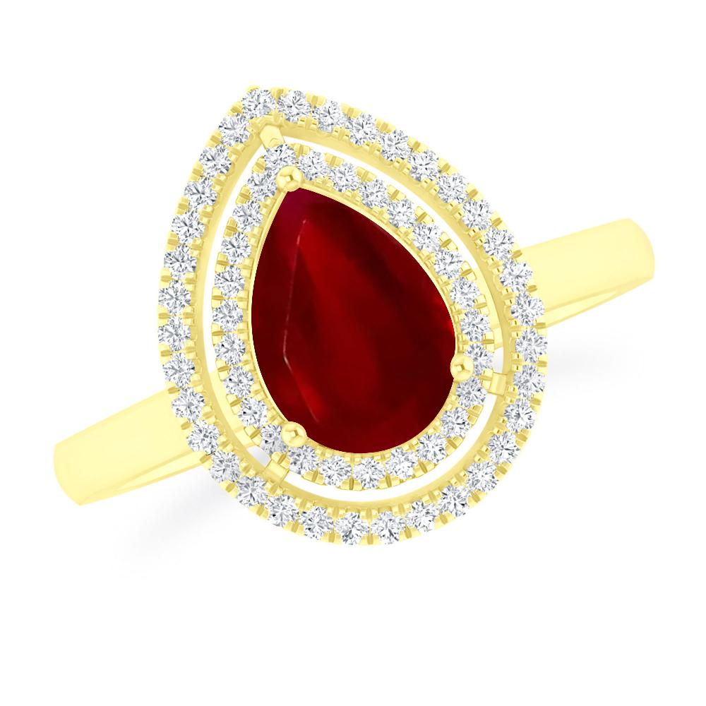 Yellow Gold - Ruby