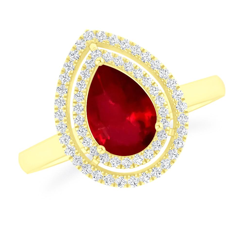 Yellow Gold - Ruby