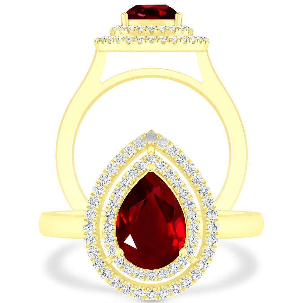 Yellow Gold - Ruby