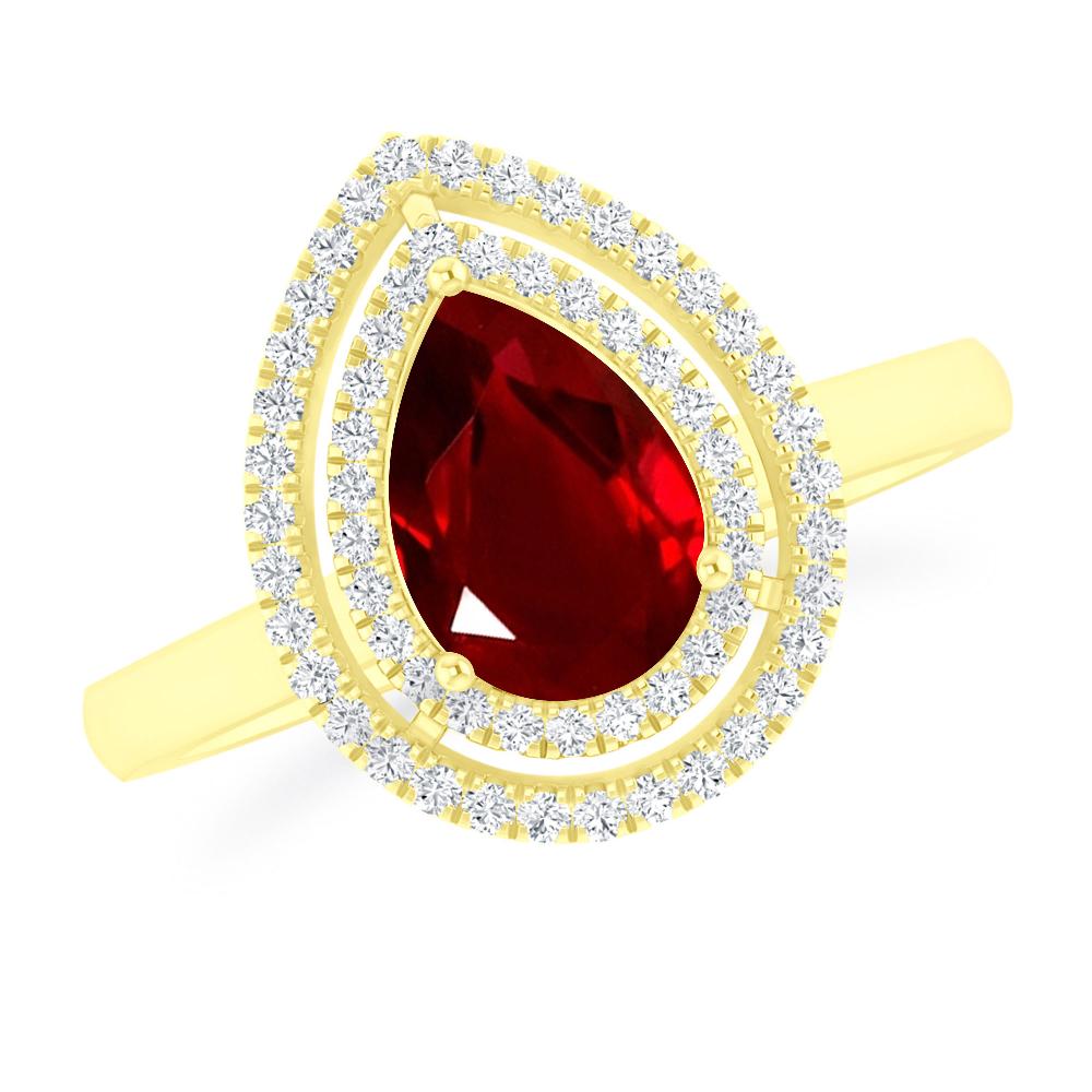 Yellow Gold - Ruby