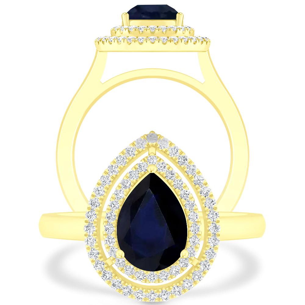 Yellow Gold - Sapphire