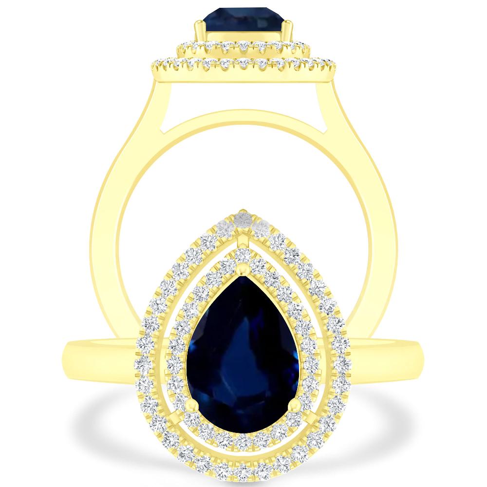 Yellow Gold - Sapphire