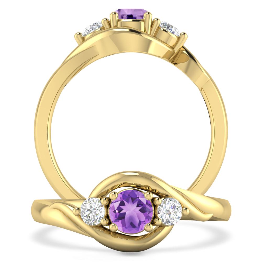 Yellow Gold - Amethyst