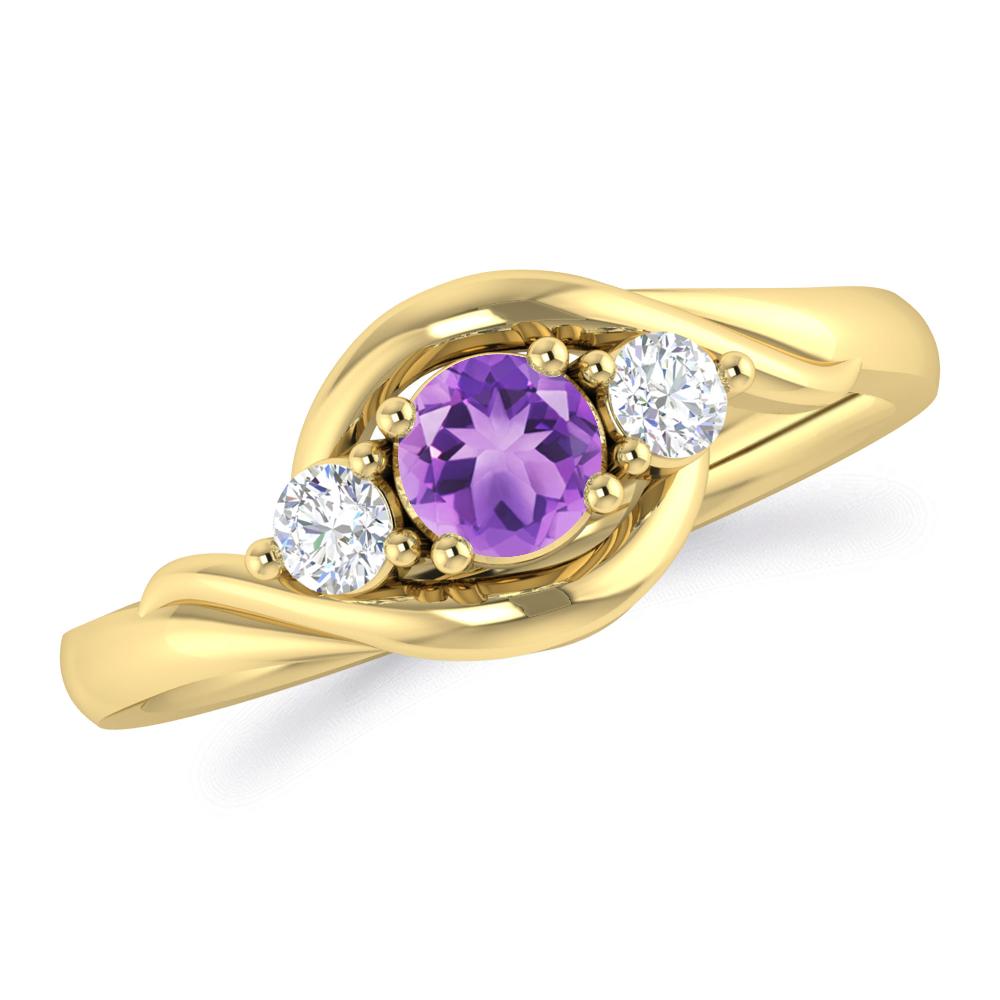 Yellow Gold - Amethyst