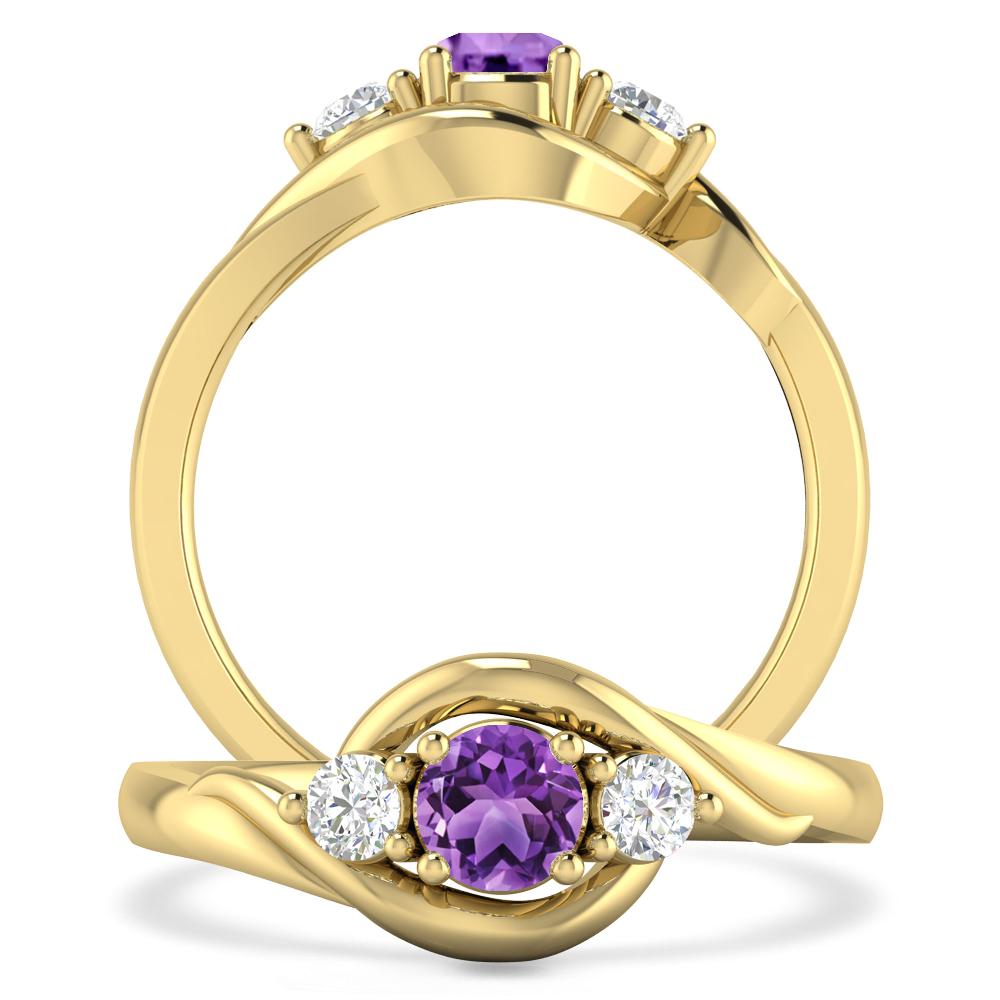 Yellow Gold - Amethyst