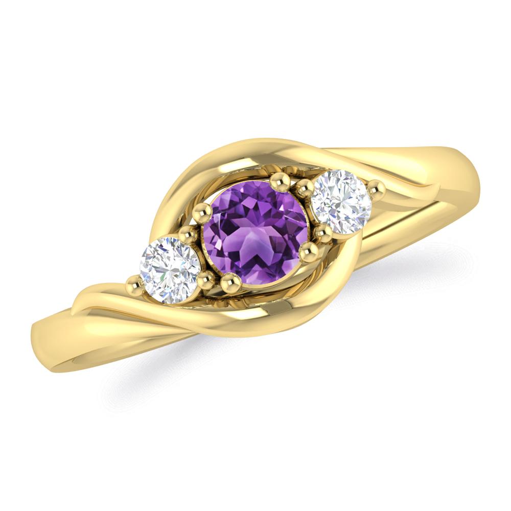 Yellow Gold - Amethyst