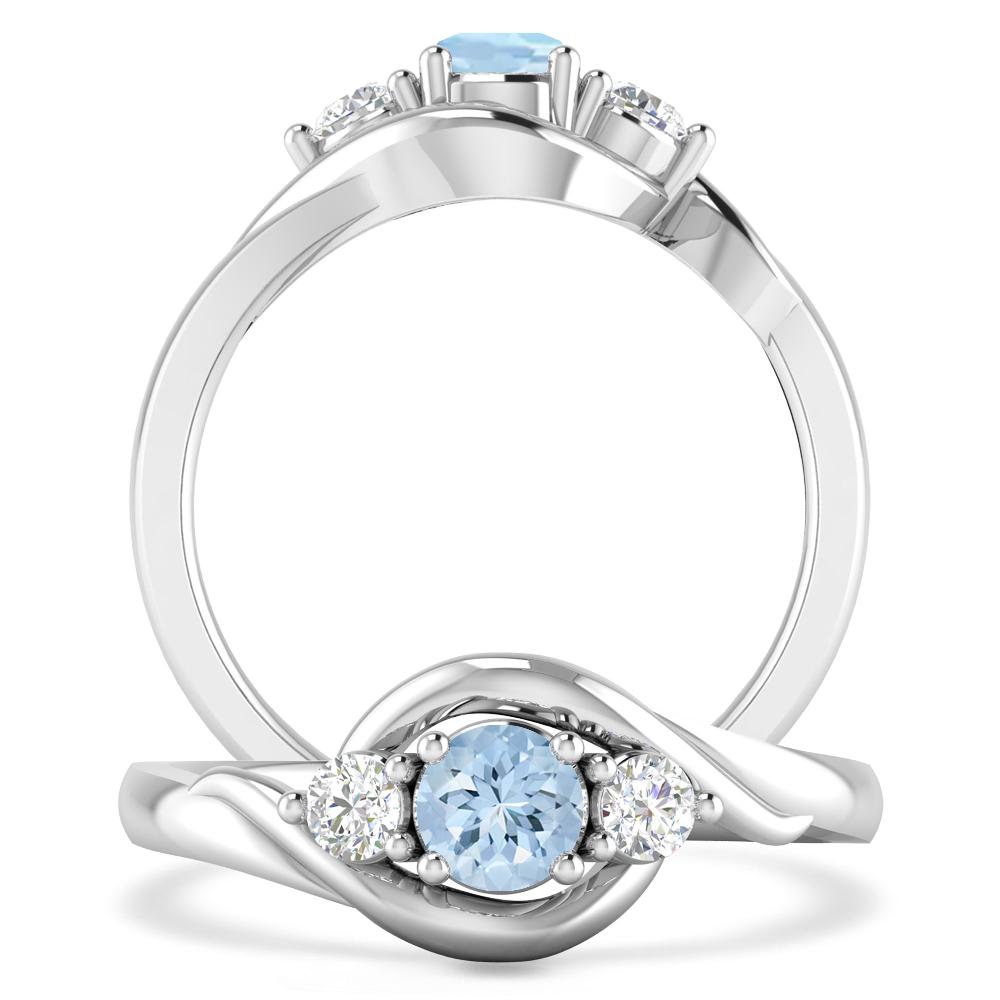 White Gold - Aquamarine
