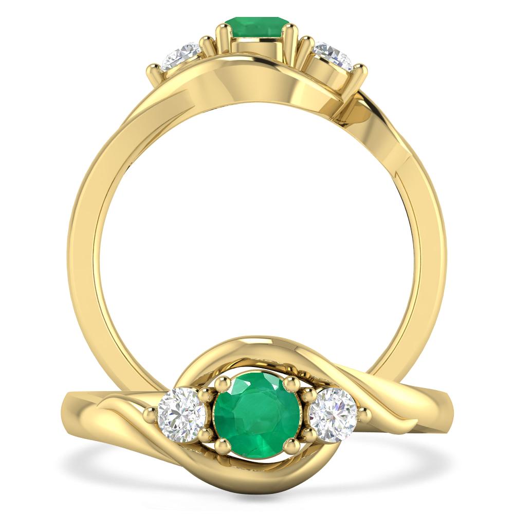 Yellow Gold - Emerald