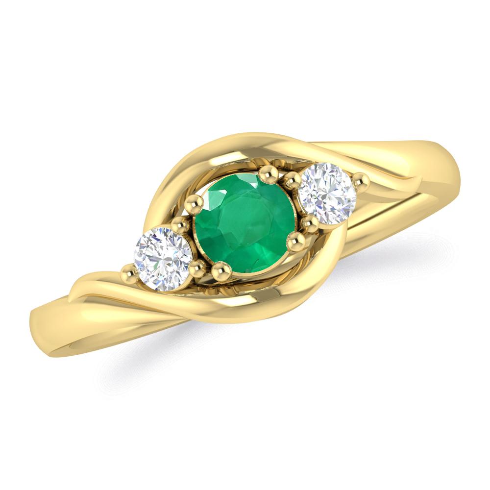 Yellow Gold - Emerald