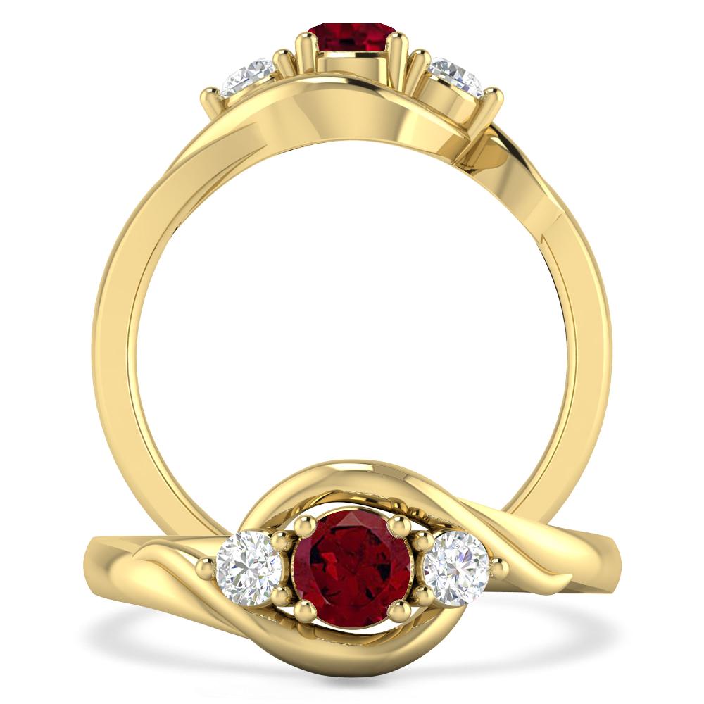 Yellow Gold - Garnet