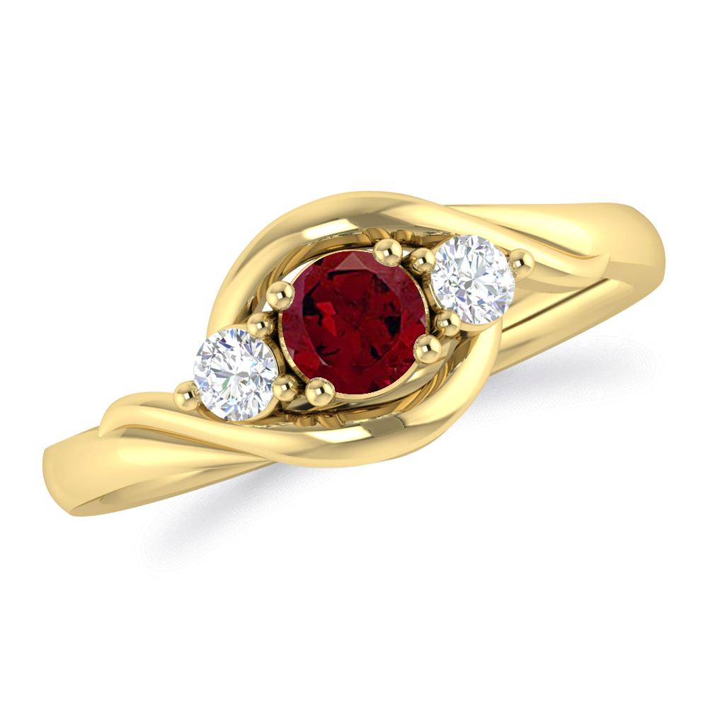 Yellow Gold - Garnet