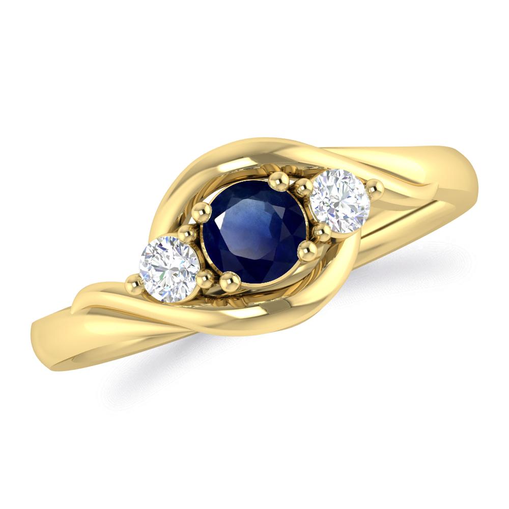 Yellow Gold - Sapphire